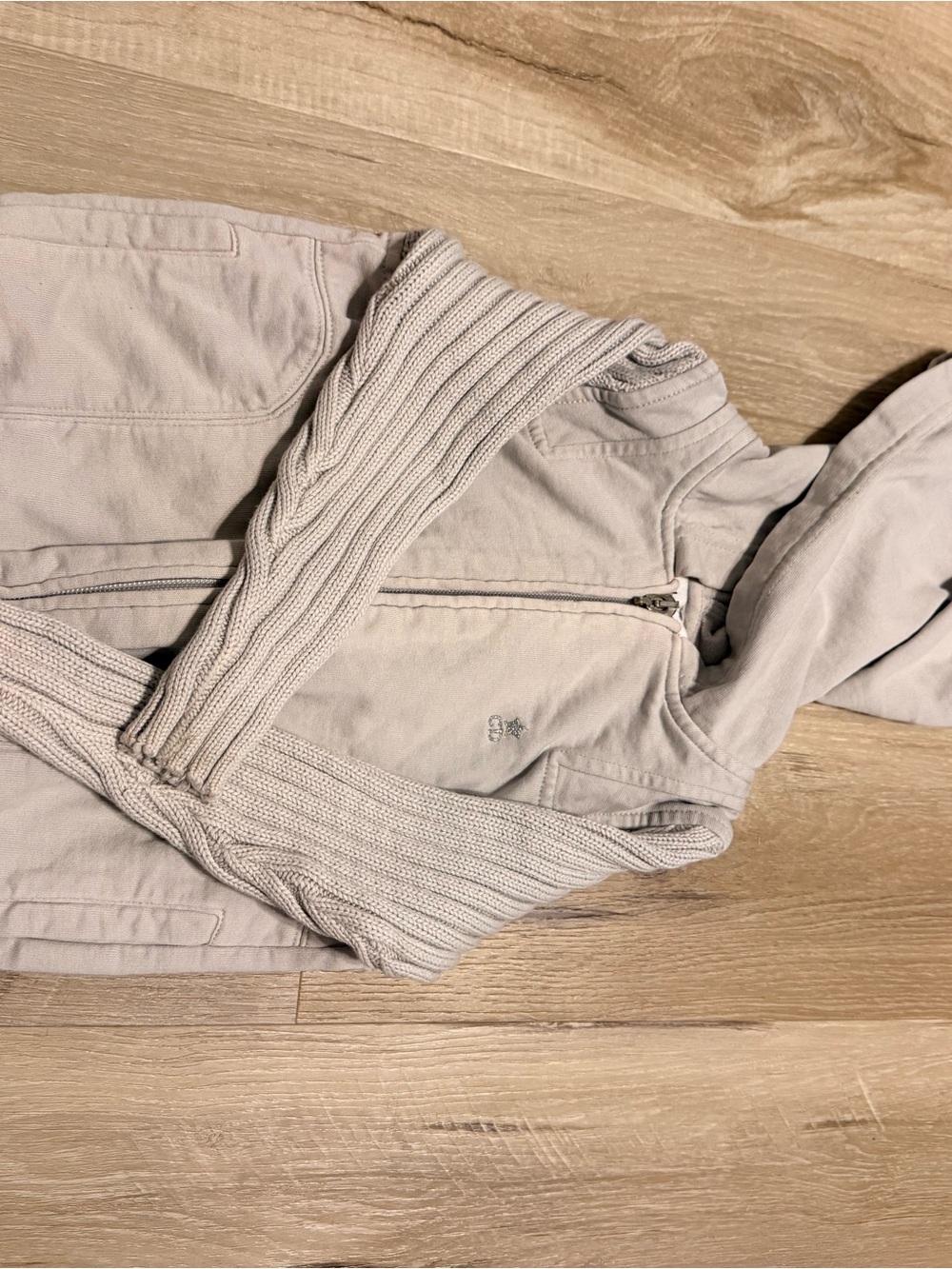Baby Dior Light Gray Hooded Jacket for Kids - Picture 5 of 6